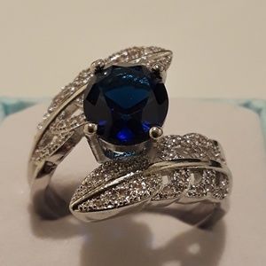 925 silver iolite gemstone ring size 9 new